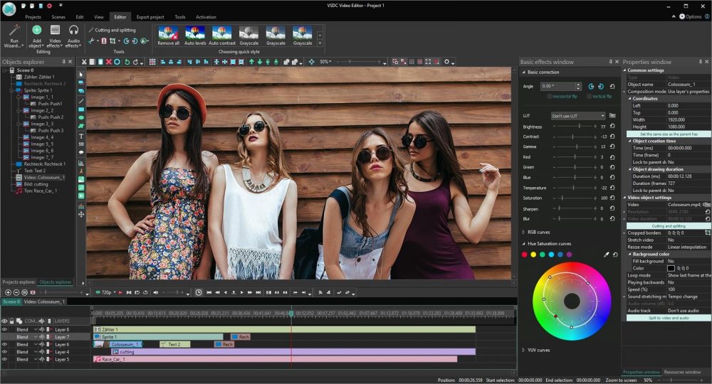 A VSDC egy teljes funkcionalitású, ingyenes videószerkesztő eszköz