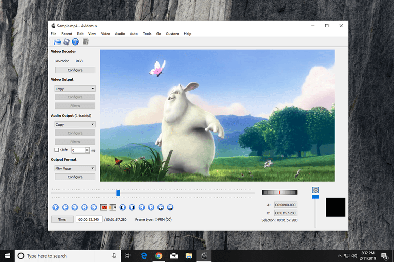 Avidemux Windows 10 videoszerkesztő