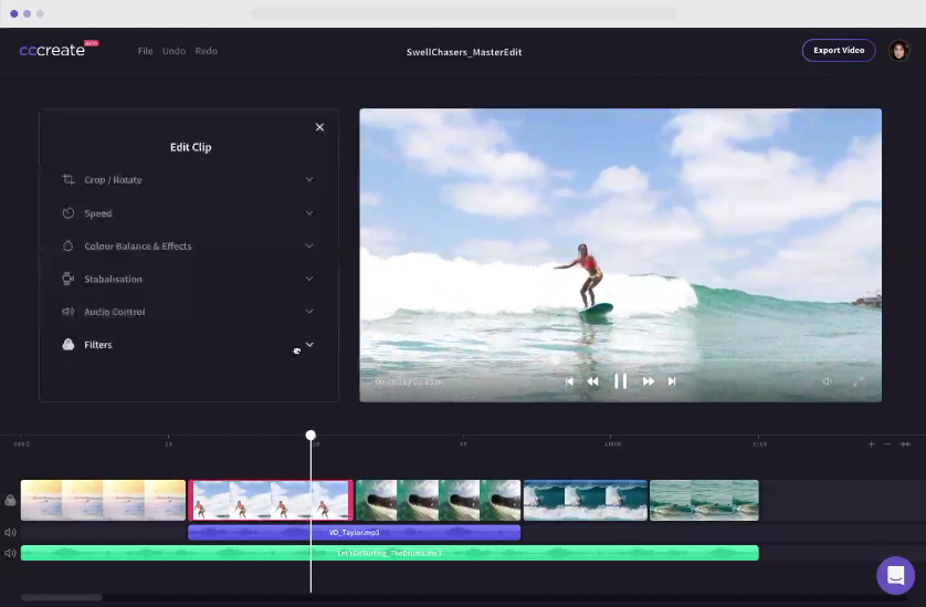 ClipChamp Online editor egyszerű projektekhez