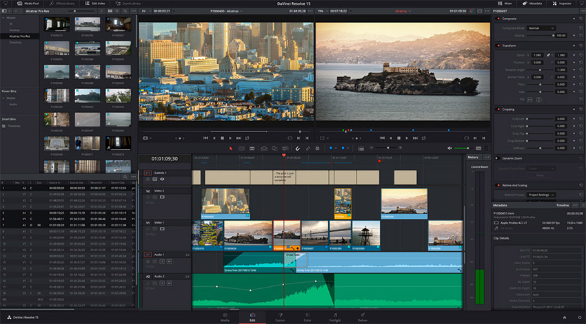 DaVinci Resolve Professzionális videoszerkesztő