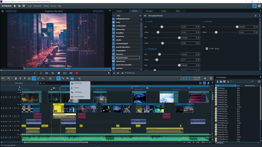 MAGIX Video Pro X profi videoszerkesztő program
