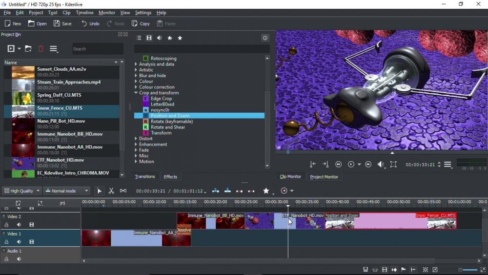 kdenlive video editor Windows 10 videoszerkesztő